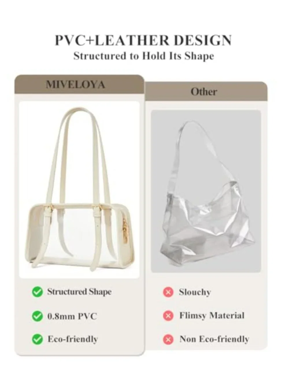 Clear Stadium Approved Purse with Adjustable Strap for Concerts